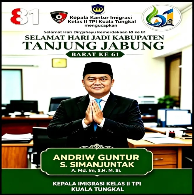 Kantor Imigrasi Kuala Tungkal Semarakkan HUT RI ke-81 dan Hari Jadi Tanjab Barat ke-61